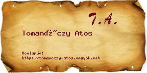 Tomanóczy Atos névjegykártya